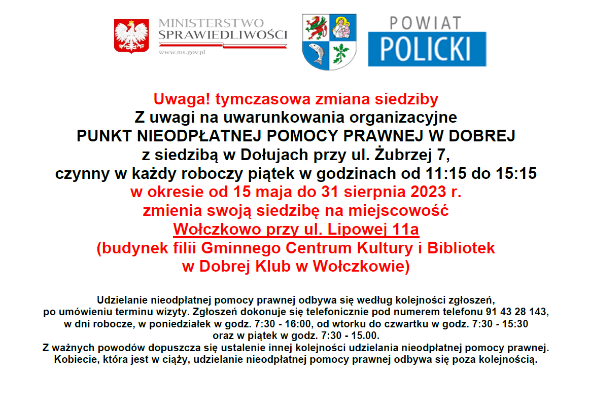 Od 15 maja do 31 sierpnia siedziba PNPP będzie znajdowała się w klubie w Wołczkowie